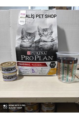 Pro Plan Kitten Tavuk Ve Pirinçli Yavru Kedi Maması 1,5kg 2 85 Gr Yaş Mama Hediyeli