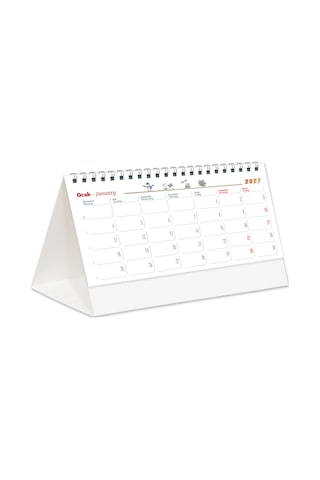 2027 Gravürler Piramit Masa Takvimi Masaüstü Takvim 21 x 17 CM