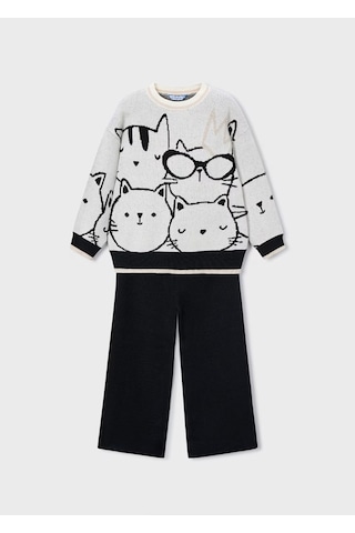 Mayoral Kız Çocuk Triko Takım 4583 Siyah