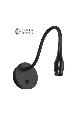Eco Lounge Cata Ct 5232 Siyah Kasa Led Aplik 3w 3200k Gün Işığı