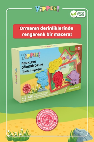 Renkleri Öğreniyorum Orman Hayvanları Renk Eşleştirme Oyunu 40 Parça