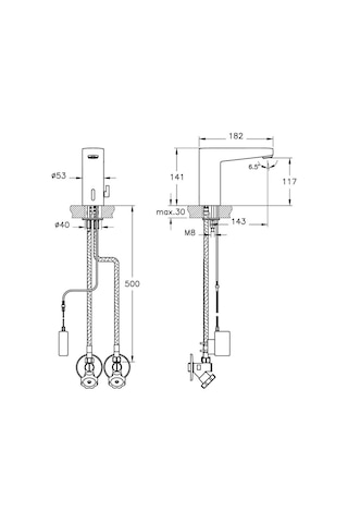 Artema Root Square A47128 Temassız Elektrikli Lavabo Bataryası
