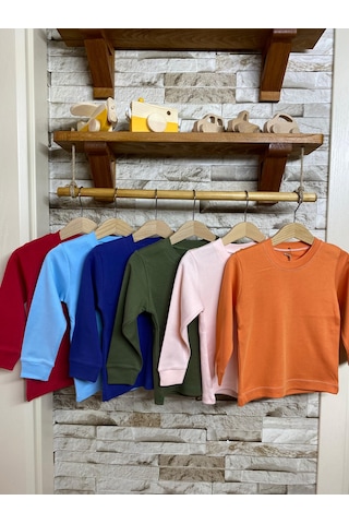 Aysbebe Çocuk Basic Likralı Uzun Kol Tişört Pembe