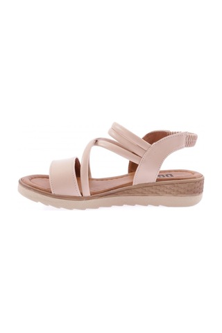 Dgn 133-23y Kadin Çapraz Bantli Lastik Detayli Sandalet 133-2291-R12632 Ten Rengi