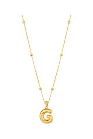Taşsız Gümüş Tombul Harf - G Harfi Rose Gold