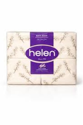 Helen Doğal Banyo Sabunu Pamuk Yumuşaklığı 4x150 Gr Beyaz Sabun