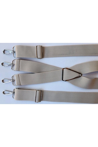 Kancalı Bej Renkli Pantolon Askısı 4 Kancalı