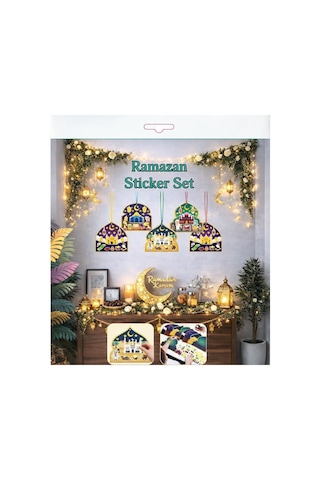 Sticker Hoş Geldin Ramazan Dekorlu Ramazan Süsü, Ramazan Süsleri, Ramazan Duvar Süsü Ramazan Dekorasyon İftar Sahur