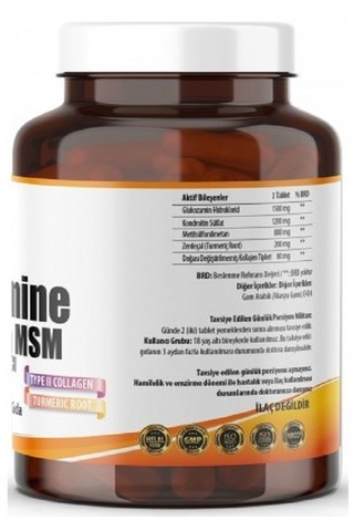 Ncs Glucosamine Chondroitin Msm Collagen 120 Tablets + Hap Kutusu