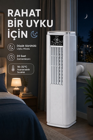 Kiwi KAC-7914 14000 BTU Soğutma ve Isıtma Portatif Klima