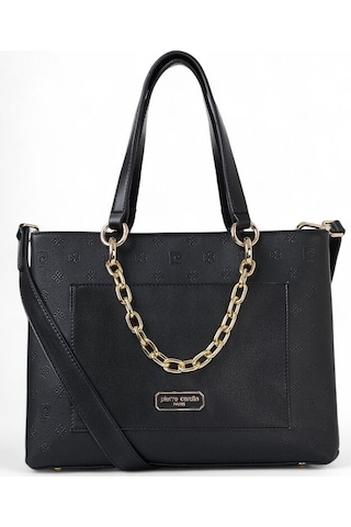 Pierre Cardin Logo Detaylı Siyah Kadın El Çantası 05pc25k101-p Siyah