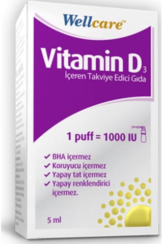 Wellcare Vitamin D3 1000Iu 5Ml Sprey