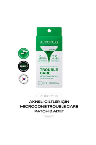 Yağ Bezesi Ve Akneler İçin Mikro İğneli Bant Trouble Care Microcone Patch 6 Lı