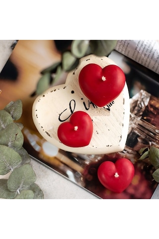 Vıp Dekor Düğün Mumları Heart Red Floating Water Candle 24 Adet Kırmızı Su Mumu Suda Yüzen Mum Renkli