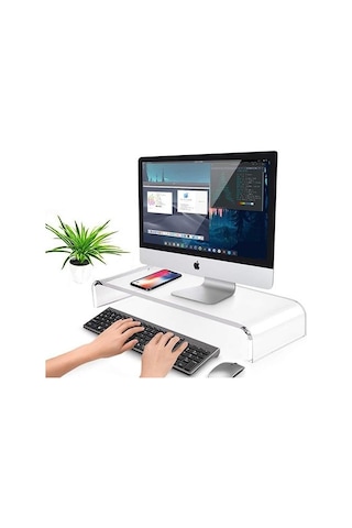 Şeffaf Monitör Yükseltici | Monitör Standı | Monitör Altlığı