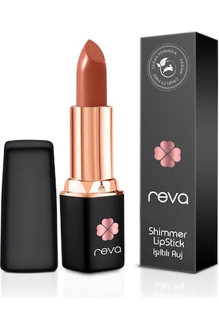 Reva Shimmer Lipstick Clean Formula Ruj Apricot Brandy