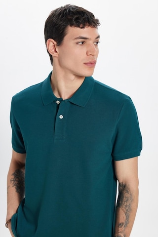 Tudors Erkek Slim Fit Dar Kesim %100 Pamuk Yeşil Polo Yaka Tişört-32775 Yeşil