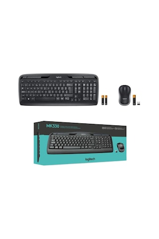 Logitech Mk330 Kablosuz Klavye Mouse Set Siyah 920-003988 Lazer