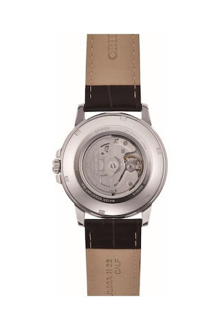 Orient Ra-aa0c06e39b Kurmalı Otomatik Deri Kahverengi Yeşil Kadran 42 Mm Erkek Kol Saati Gri