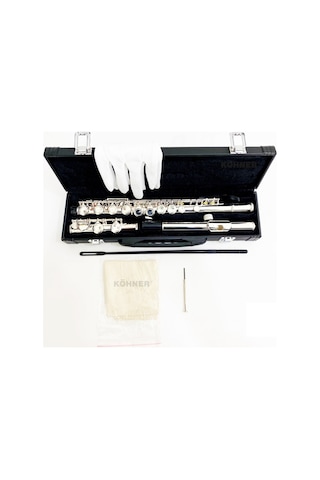 Köhner S-215 Gümüş Yan Flüt / Tam Set