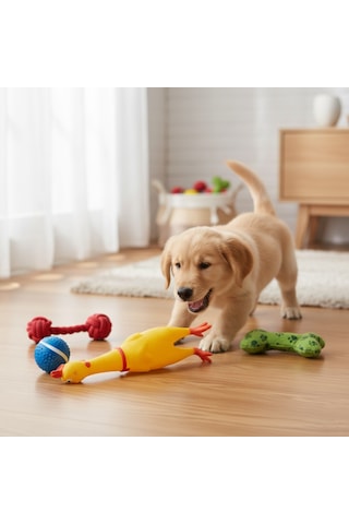 Runaway Ses Çıkaran Tavuk Kedi Köpek Oyuncağı 38 Cm.
