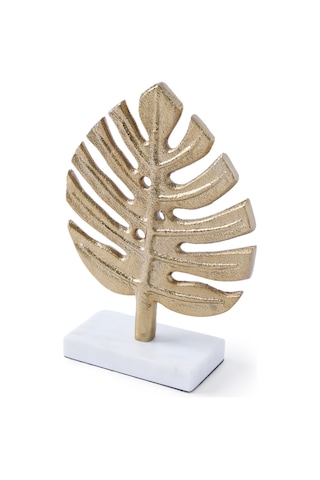 Yargıcı Mermer Standlı Yaprak Dekoratif Obje 15x6x20 Cm 26knha1009n St