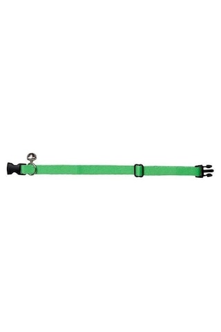 Toptan 10 Adet Neon Yeşil Zilli Ayarlanabilir Kedi Boyun Tasması 22-30 Cm-21502