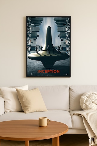 Inception Siyah Ahşap Çerçeveli Poster, Film Duvar Tablosu
