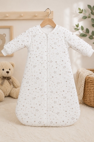 Babyhola Elyaflı 2.5 Tog Torba Uzun Kollu Uyku Tulumu 2711 Ekru