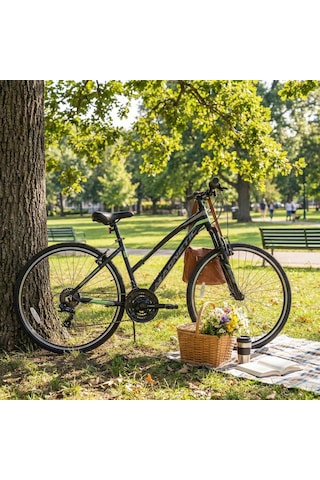 Ümit 2864 Magnetic Lady MSV 28 Jant 21 Vites V Fren Shimano Kadın Şehir Bisikleti Siyah Mint