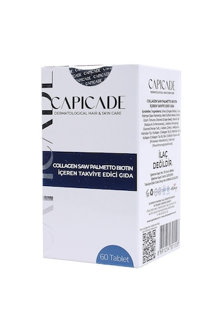 Capicade Collagen Saw Palmetto Biotin İçeren Takviye Edici Gıda 60 Tablet