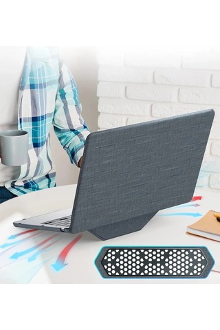Mey İthalat Macbook Pro 13 2020 Macbook Kumaş Kapak - Gri