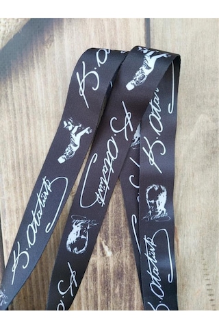 Kemal Atatürk İmza Kart Askısı Yaka Kartı Boyun Askı İpi Telefon Askısı Yatay Dikey Kart Koruyucu