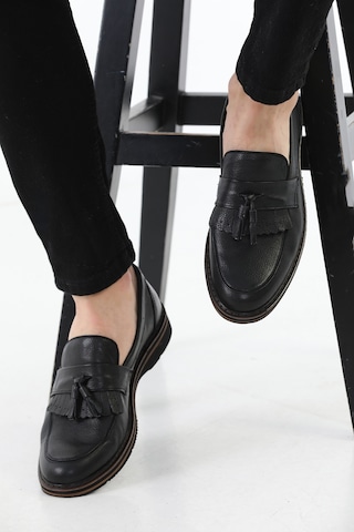 M.Karaca Hakiki Deri Ortopedik Taban Klasik Erkek Ayakkabı Siyah