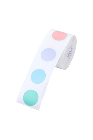 Aubyhe D101 Uyumlu 17x17mm 290 Yaprak Termal Etiket Kağıdı - Sütlü Pembe Rengi 1 Rulo