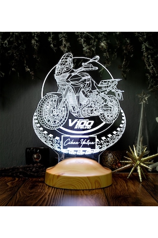 Moto Guzzi V100 Tt 3d Led Lamba Motor Guzzi Tutkunlarına Özel Motosiklet Hediyesi
