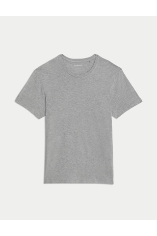 Marks & Spencer Supima Pamuk Pijama Üstü T07001602A Gri