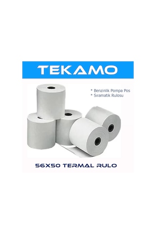 56x50 Pompa Yazarkasa Termal Pos Rulosu 50 Adet