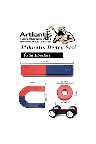 Mıknatıs Seti 10 Parça 1 Paket Deney Malzemesi Okul Projeleri İçin Manyetik U I Araba Halka Mıknatıs Deney Oyun Seti