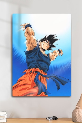 Metal Üzerine Baskı - Goku, Anime Tablosu - Manga Film Posterleri - Dekoratif Tablo