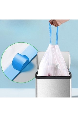 10 Paket Büyük Boy 65x70 Lavanta Kokulu Büzgülü Çöp Poşeti 100 Adet Çöp Torbası 60 Litre