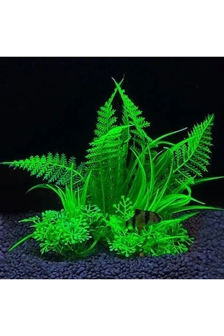 Xindoker Akvaryum Dekorasyonu İçin Plastik Su Bitkisi - Gerçekçi Tasarım, Kolay Kurulum