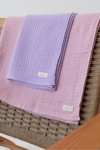 Pamuk 4 Katlı Müslin Örtü Seti 2'li Pudra Pembe ve Lavanta Pudra Lavanta