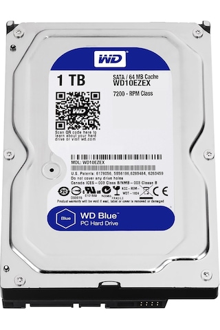 WD Blue WD10EZEX 3.5" 1 TB 7200 RPM 64 MB SATA 3 HDD