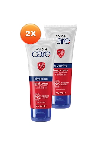 Avon Care Gliserin Ve Badem Yağı İçeren El Kremi 2 x 75 ML