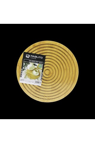 Jenerik Ahşap Bambu Sunum Tepsisi 28 Cm - Çift Taraflı