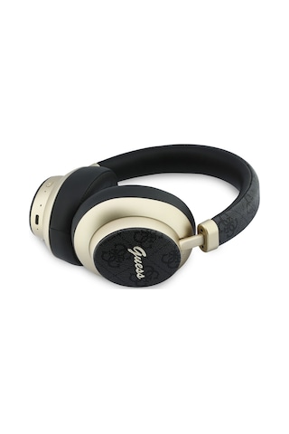 Guess Lisanslı ENC PU 4G Desenli Metal Yazı Logolu Bluetooth 5.4 Kulak Üstü Kulaklık
