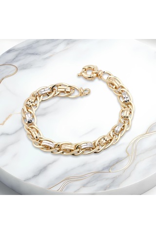 Th5159 Altın Model 925 Ayar Gümüş Hallow Bileklik