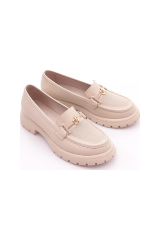 Dgn 4269 Kadin Aksesuarli Loafer Ayakkabi Bej