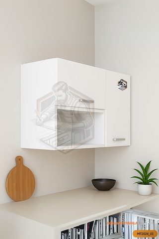 Tamamı Mdf Çok Amaçlı Açık Raflı Üst Dolap Mutfak/banyo/salon/ofi